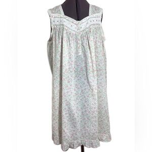 Charter Club Floral Ruffle Traditional Nightgown XL